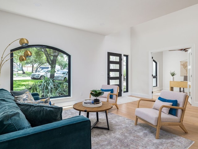 6000 Roxbury Ln, Austin, TX 78739 - living area featuring light wood-style floors and baseboards