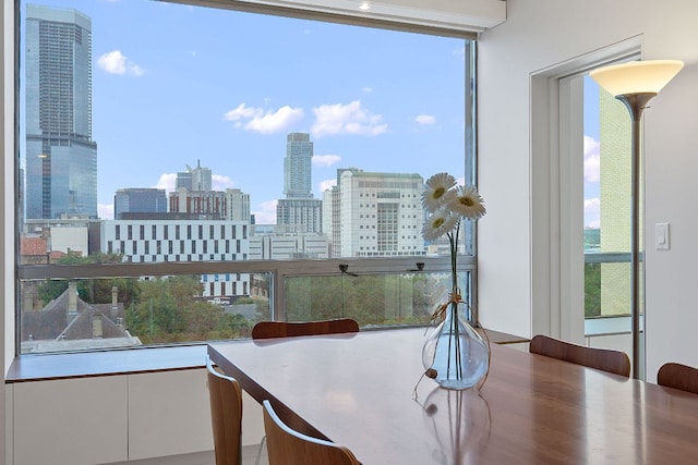 1212 Guadalupe St Unit 805, Austin, TX 78701 - dining space with a skyline view