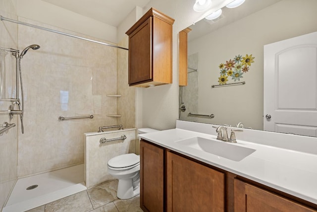 605 Joppa Rd, Leander, TX 78641 - full bath with a shower, vanity, and tile patterned floors