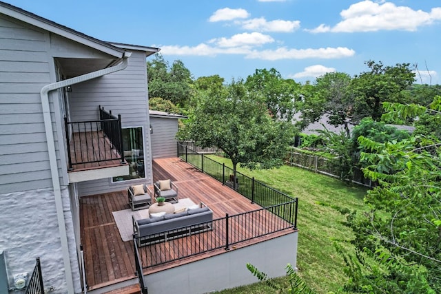 3104 Mistyglen Cir, Austin, TX 78746 - wooden deck with an outdoor living space