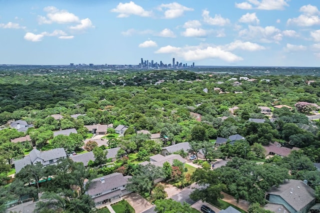 3104 Mistyglen Cir, Austin, TX 78746 - aerial view of property and surrounding area featuring skyline