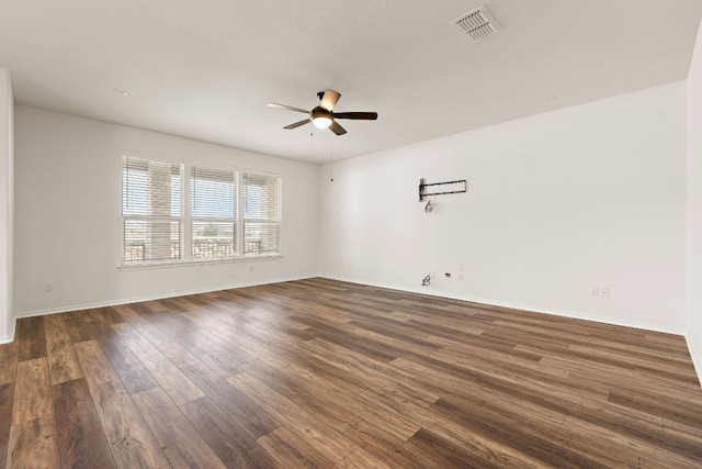 4669 Padula Dr, Round Rock, TX 78665 - unfurnished room with ceiling fan and dark wood-style floors