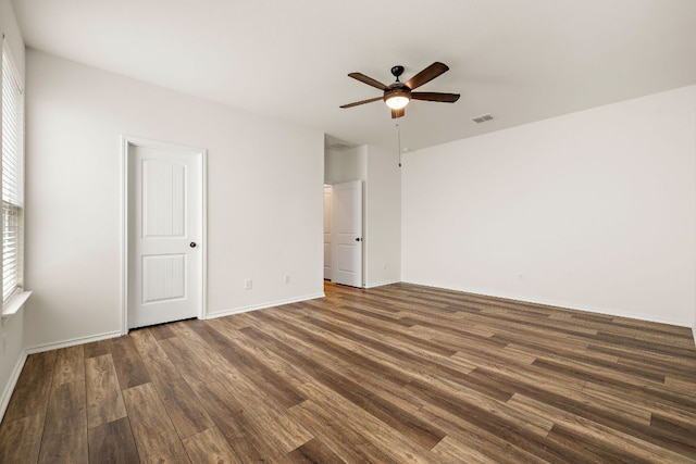 4669 Padula Dr, Round Rock, TX 78665 - empty room featuring dark wood-type flooring and a ceiling fan