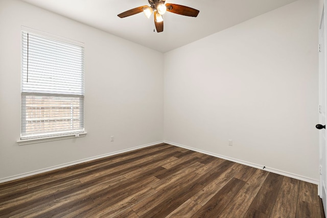 4669 Padula Dr, Round Rock, TX 78665 - unfurnished room featuring a ceiling fan and dark wood-style floors