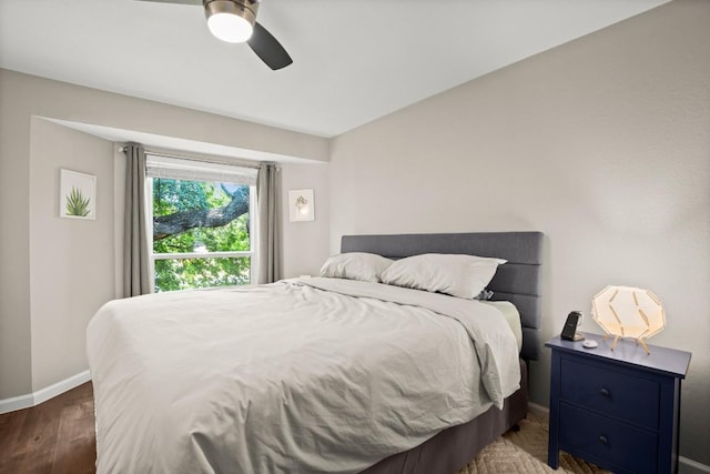 2604 Alcott Ln Unit A & B, Austin, TX 78748 - bedroom with wood finished floors and a ceiling fan