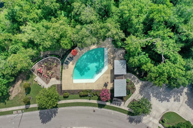 2336 Centennial Loop, Round Rock, TX 78665 - bird's eye view of a pool