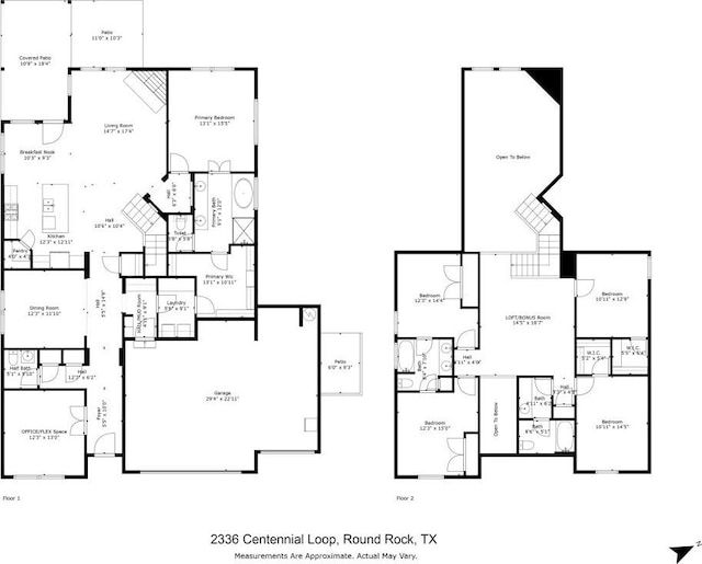 2336 Centennial Loop, Round Rock, TX 78665 - view of home floor plan