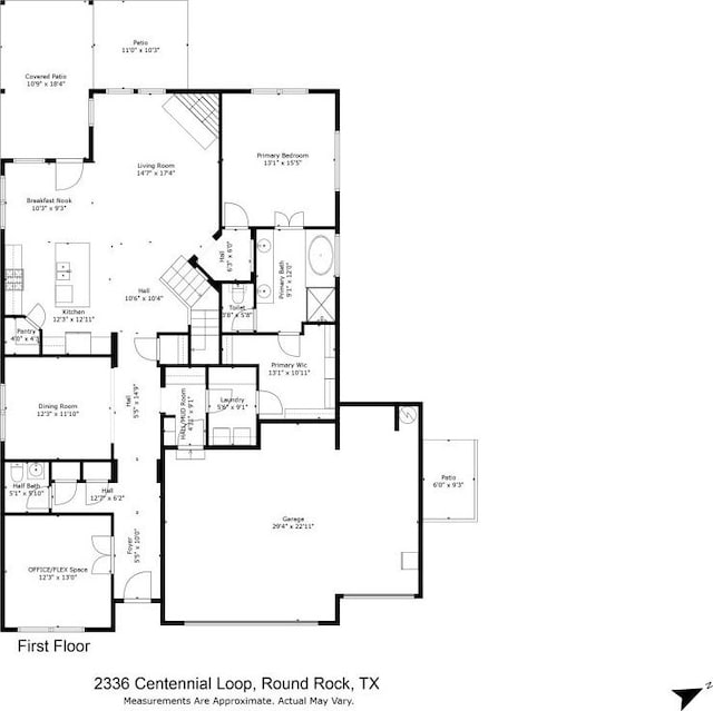 2336 Centennial Loop, Round Rock, TX 78665 - view of floor plan / room layout