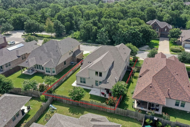 2336 Centennial Loop, Round Rock, TX 78665 - aerial perspective of suburban area featuring a forest