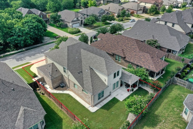 2336 Centennial Loop, Round Rock, TX 78665 - aerial view of residential area featuring property boundaries highlighted