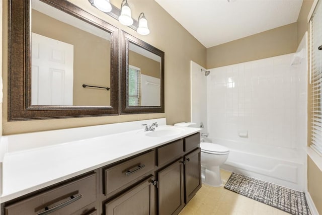 16504 Jadestone Dr, Leander, TX 78641 - bathroom with vanity, bathing tub / shower combination, and tile patterned floors