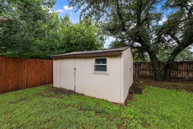 16504 Jadestone Dr, Leander, TX 78641 - view of shed featuring a fenced backyard