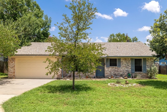 8101 Parkdale Dr, Austin, TX 78757 - ranch-style home featuring a garage, driveway, roof with shingles, and brick siding
