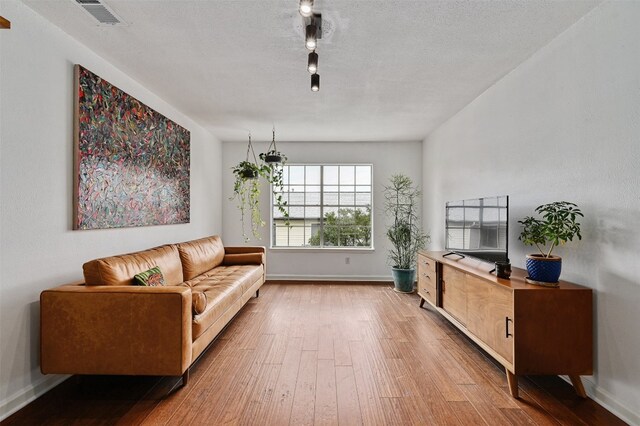 3902 Peterson Ave Unit 203, Austin, TX 78756 - living area with light wood finished floors and a textured ceiling