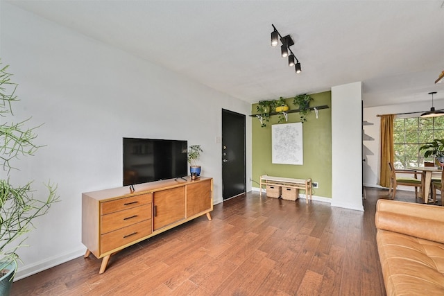 3902 Peterson Ave Unit 203, Austin, TX 78756 - living room featuring wood finished floors and track lighting