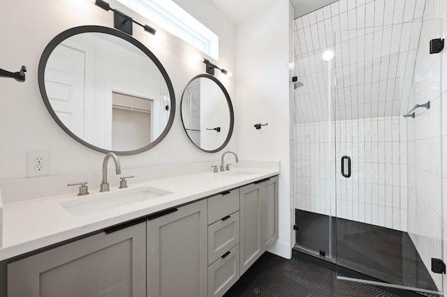 504 Normandy St Unit A, Austin, TX 78745 - full bath featuring a stall shower and double vanity