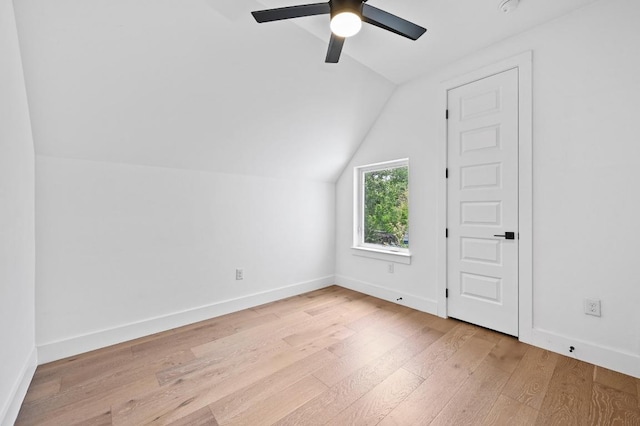 504 Normandy St Unit A, Austin, TX 78745 - bonus room featuring vaulted ceiling, wood finished floors, and a ceiling fan