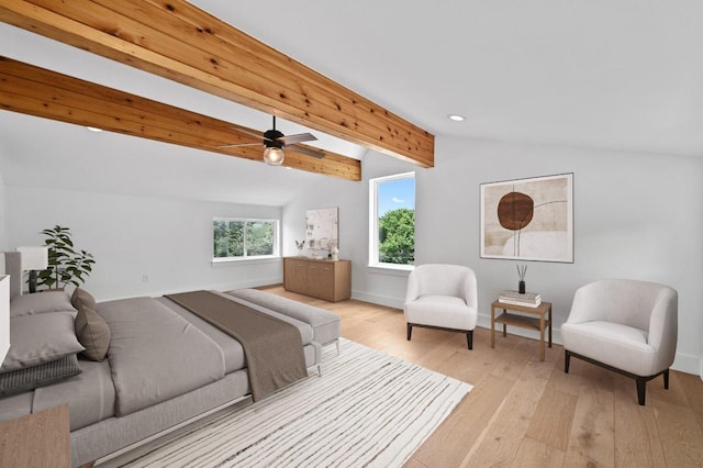 504 Normandy St Unit A, Austin, TX 78745 - bedroom with light wood-style floors, recessed lighting, and a ceiling fan