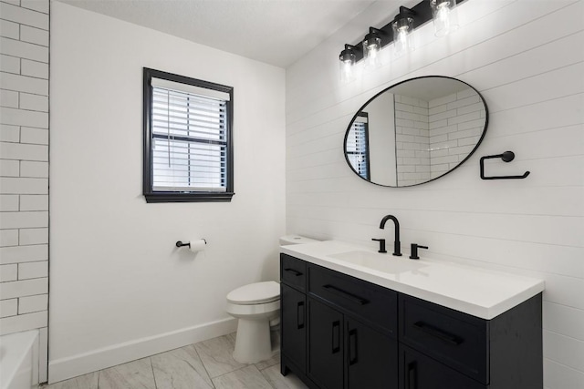 1107 Timmons Dr, Copperas Cove, TX 76522 - full bathroom with vanity and marble look tile flooring