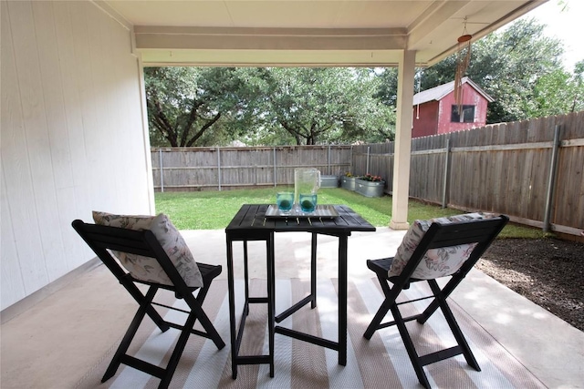 301 River Crossing Trl, Round Rock, TX 78665 - fenced backyard featuring a patio area and outdoor dining space