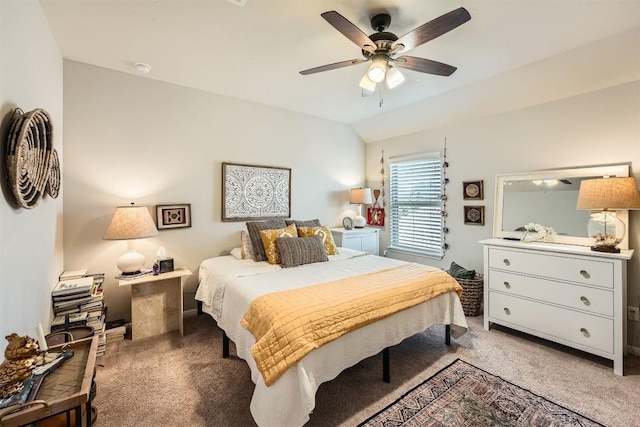 18920 Still Pond Rd, Pflugerville, TX 78660 - carpeted bedroom featuring ceiling fan and vaulted ceiling