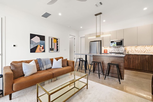 1713 E M Franklin Ave Unit 1, Austin, TX 78721 - living area with recessed lighting