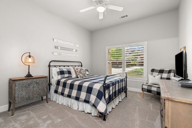 7800 SW Pkwy Unit 610, Austin, TX 78735 - bedroom with light carpet and a ceiling fan