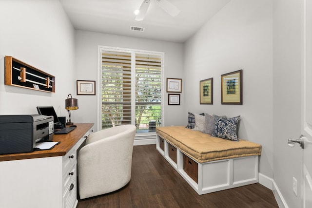 7800 SW Pkwy Unit 610, Austin, TX 78735 - office space featuring dark wood-style floors and ceiling fan