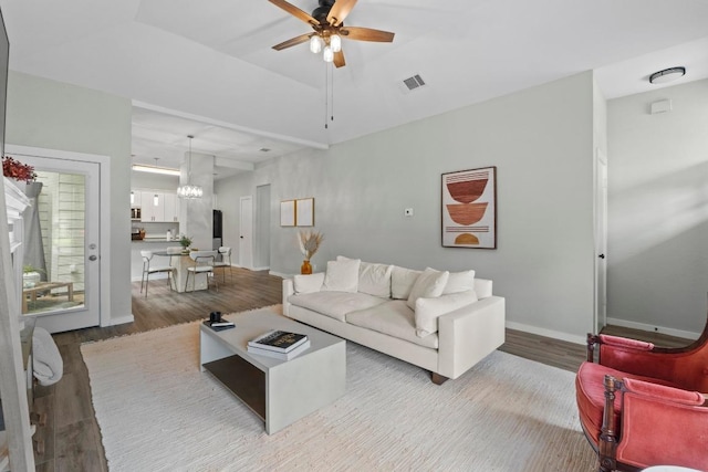 2134 Cervin Blvd, Austin, TX 78728 - living area with wood finished floors and ceiling fan