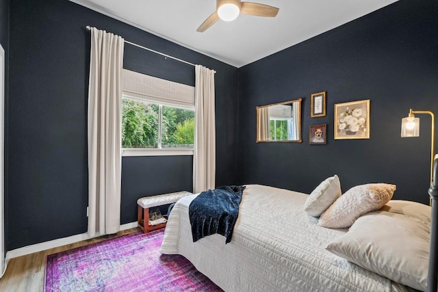 2134 Cervin Blvd, Austin, TX 78728 - bedroom featuring wood finished floors and ceiling fan
