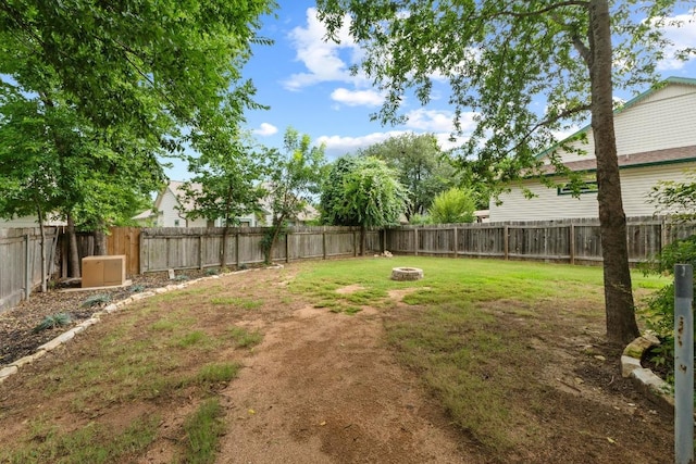 2134 Cervin Blvd, Austin, TX 78728 - fenced backyard with an outdoor fire pit