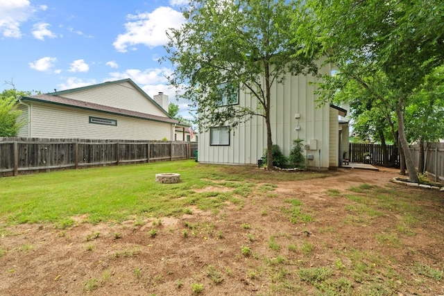 2134 Cervin Blvd, Austin, TX 78728 - fenced backyard featuring a fire pit