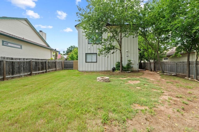 2134 Cervin Blvd, Austin, TX 78728 - fenced backyard with an outdoor fire pit