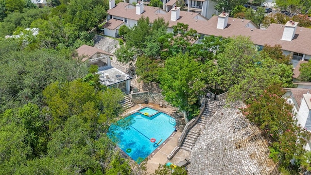 6910 Hart Ln Unit 807, Austin, TX 78731 - bird's eye view of a pool