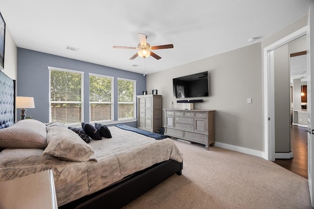 104 Atlanta Park Dr, Georgetown, TX 78628 - carpeted bedroom featuring baseboards and a ceiling fan