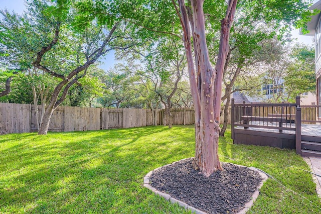 11108 Brista Way, Austin, TX 78726 - fenced backyard featuring a deck