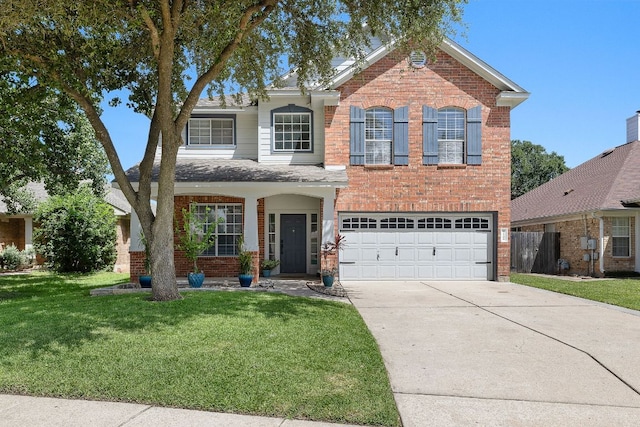 2208 Drue Ln, Cedar Park, TX 78613 - traditional-style home featuring brick siding, driveway, and a garage
