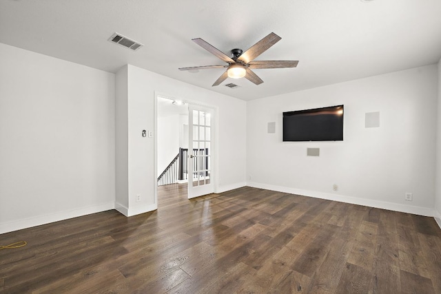 2208 Drue Ln, Cedar Park, TX 78613 - empty room featuring ceiling fan and wood finished floors