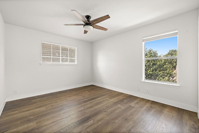 2208 Drue Ln, Cedar Park, TX 78613 - unfurnished room with dark wood-style floors and ceiling fan