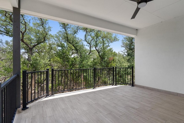 7705 Calcutta Run Dr, Jonestown, TX 78645 - wooden terrace with ceiling fan