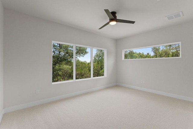 7705 Calcutta Run Dr, Jonestown, TX 78645 - unfurnished room with light colored carpet and a ceiling fan