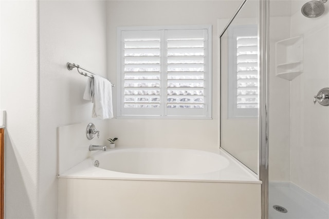 3308 Harvest Time Cv, Austin, TX 78754 - bathroom with a garden tub and a shower
