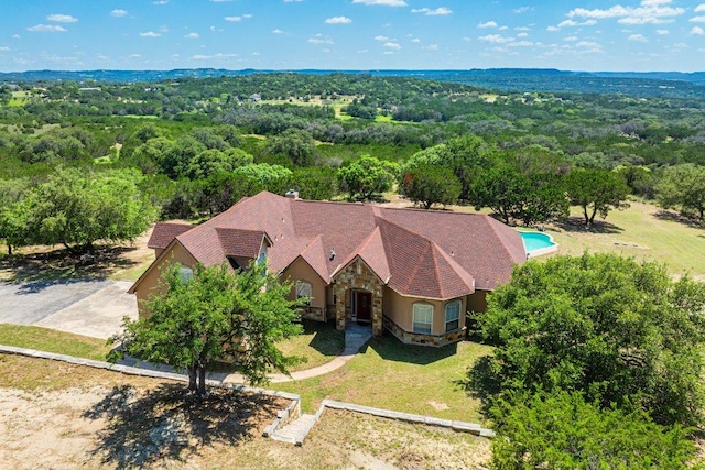 106 Mesquite Trl, Boerne, TX 78006 - aerial view of property and surrounding area with a forest