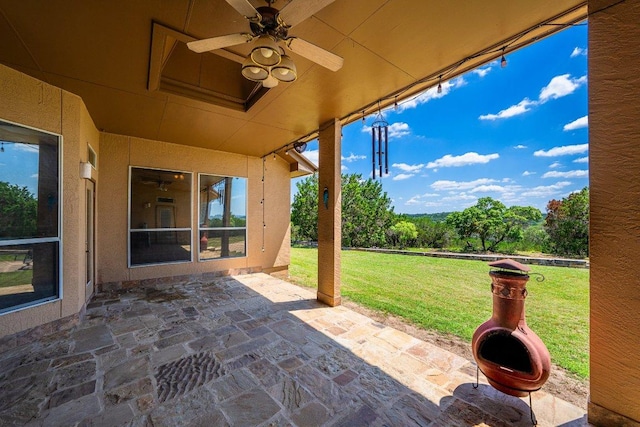 106 Mesquite Trl, Boerne, TX 78006 - view of patio with ceiling fan