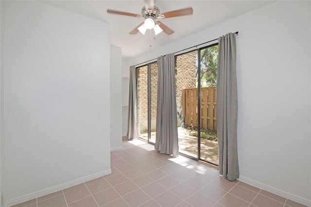 611 E 45th St Unit 8, Austin, TX 78751 - empty room with a ceiling fan and tile patterned flooring