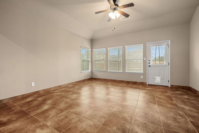 18712 Leigh Ln, Pflugerville, TX 78660 - spare room with a ceiling fan and tile patterned floors