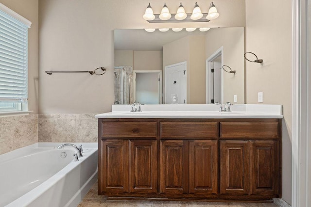 18712 Leigh Ln, Pflugerville, TX 78660 - full bath featuring double vanity and a bath