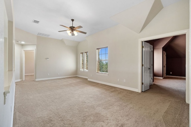 7204 Covered Bridge Dr, Austin, TX 78736 - unfurnished room featuring carpet flooring, a ceiling fan, and vaulted ceiling