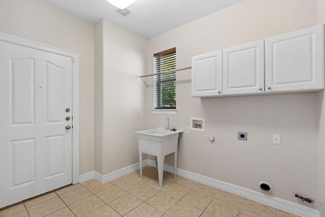 7204 Covered Bridge Dr, Austin, TX 78736 - laundry room with cabinet space, gas dryer hookup, washer hookup, and electric dryer hookup