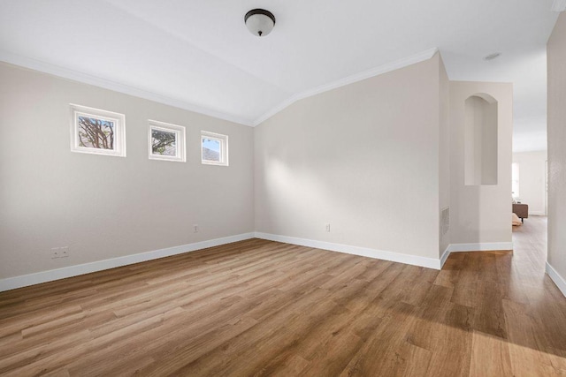 608 Timothy John Dr, Pflugerville, TX 78660 - spare room featuring crown molding and wood finished floors